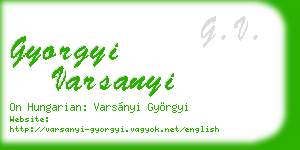 gyorgyi varsanyi business card